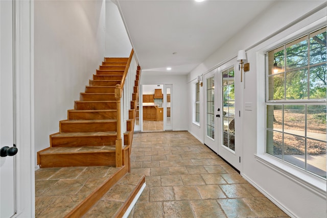 entrance foyer with french doors