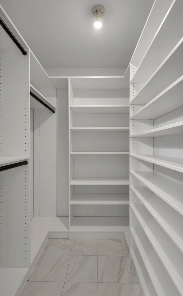 view of walk in closet