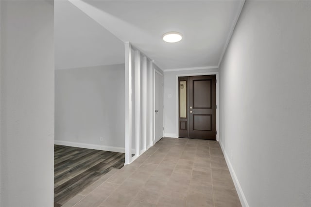 hall featuring light hardwood / wood-style floors