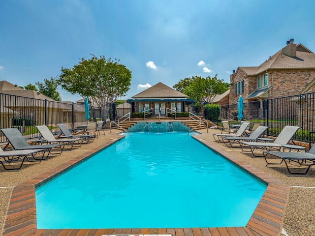 view of pool featuring a gazebo