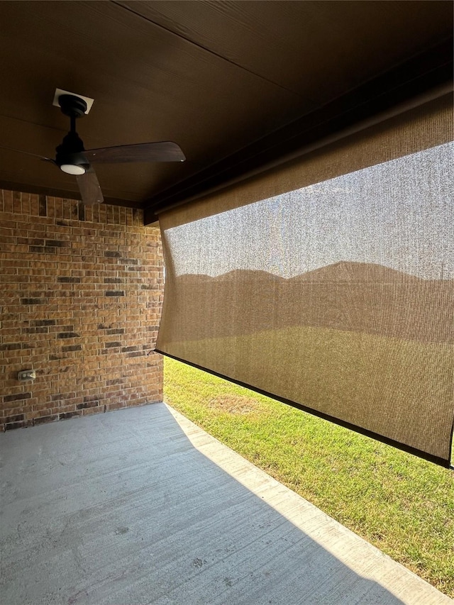 view of patio / terrace with ceiling fan