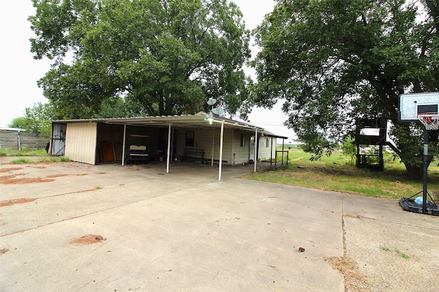 view of horse barn