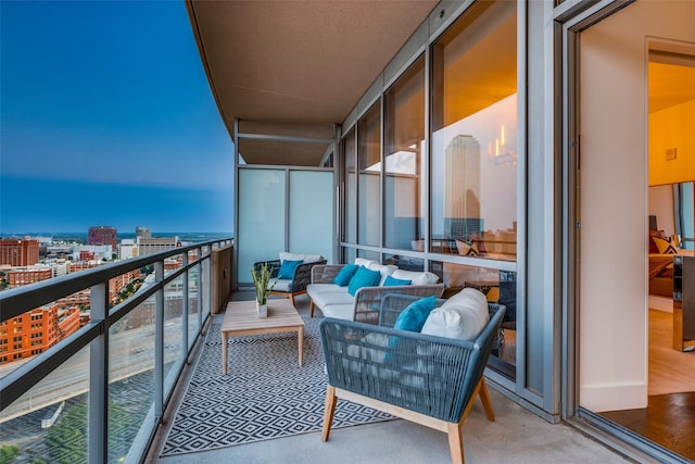 balcony featuring outdoor lounge area