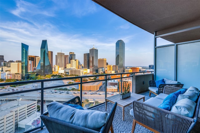 balcony with an outdoor living space