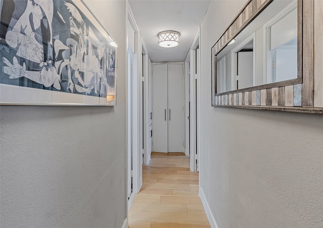 hallway featuring light hardwood / wood-style floors