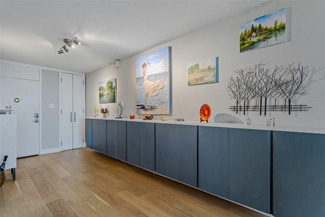 interior space featuring light wood-type flooring