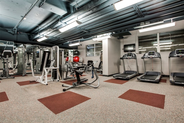 view of exercise room