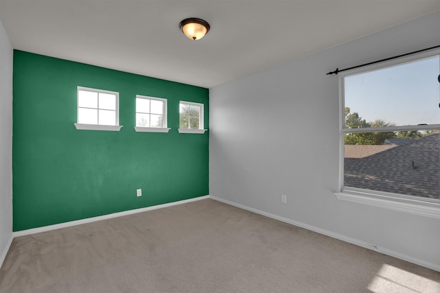 view of carpeted spare room