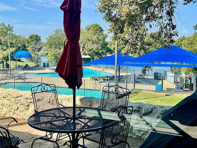 view of patio / terrace with a community pool