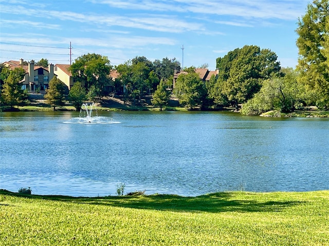 view of water feature