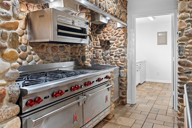 kitchen with luxury stove