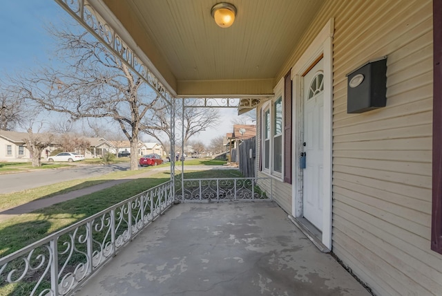 view of patio with covered porch