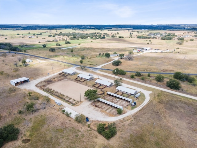 aerial view with a rural view