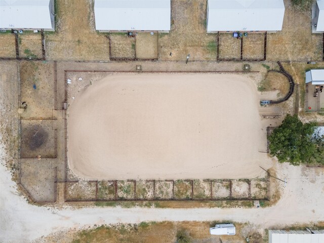 bird's eye view with a rural view