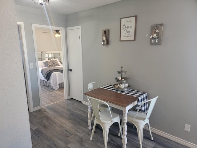 dining room featuring dark wood-type flooring