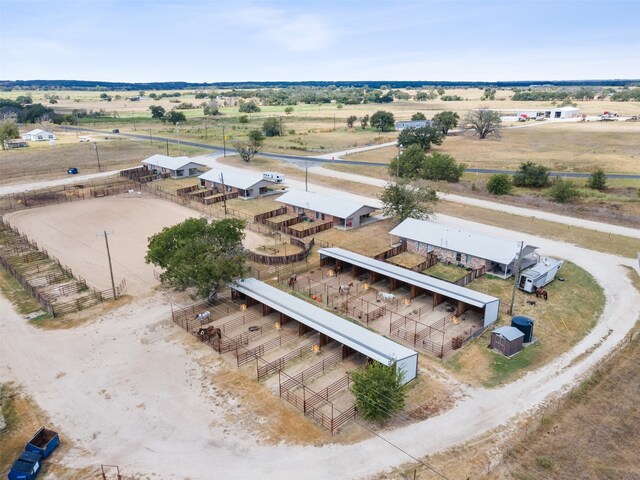 bird's eye view with a rural view