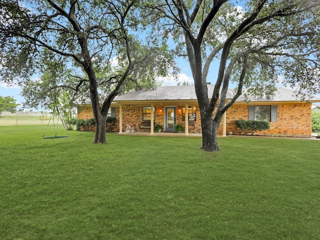 exterior space featuring a yard