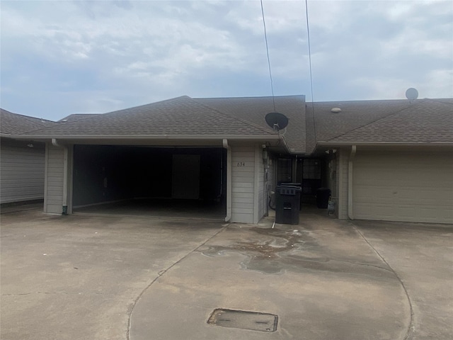 view of home's exterior with a garage