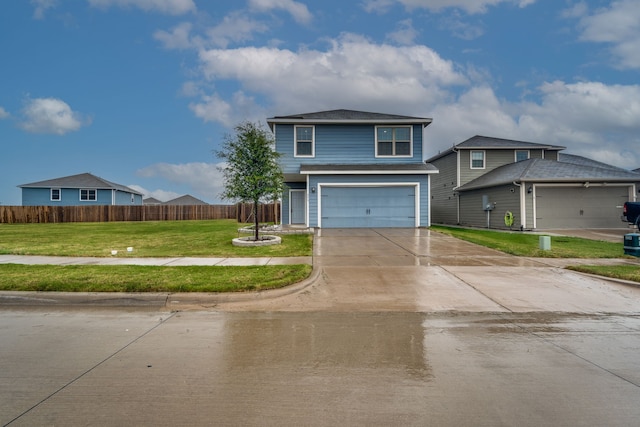 view of front of house with a front lawn