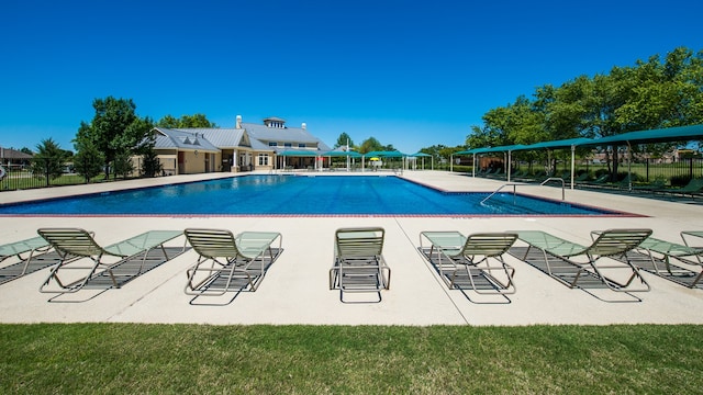 view of pool with a patio