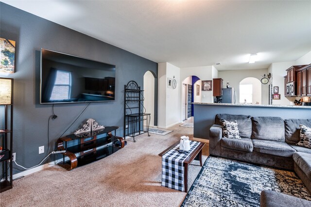 view of carpeted living room