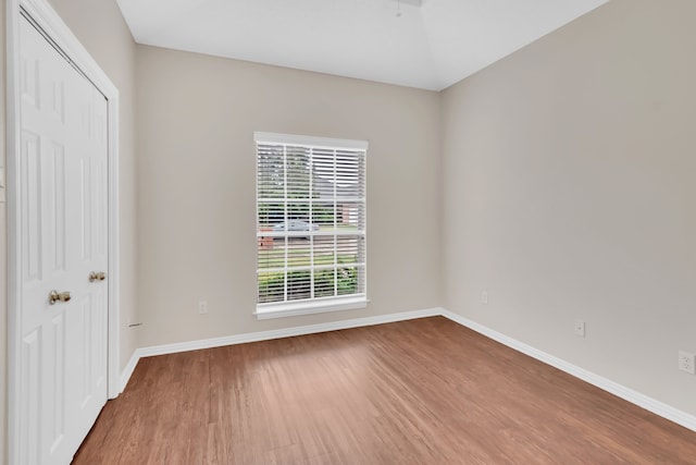 unfurnished bedroom featuring wood-type flooring