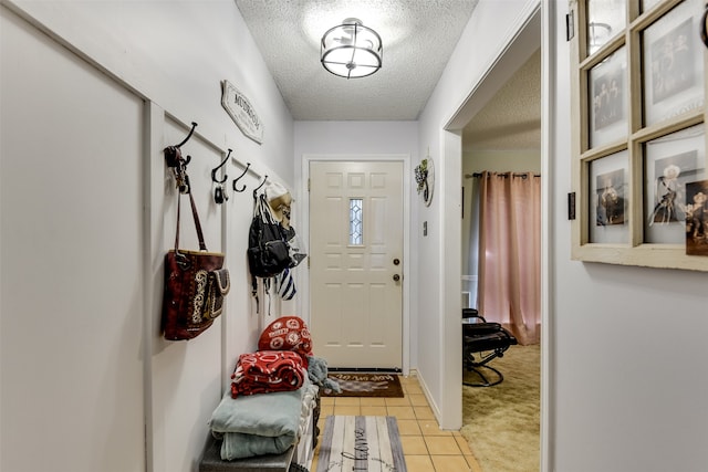 interior space featuring a textured ceiling