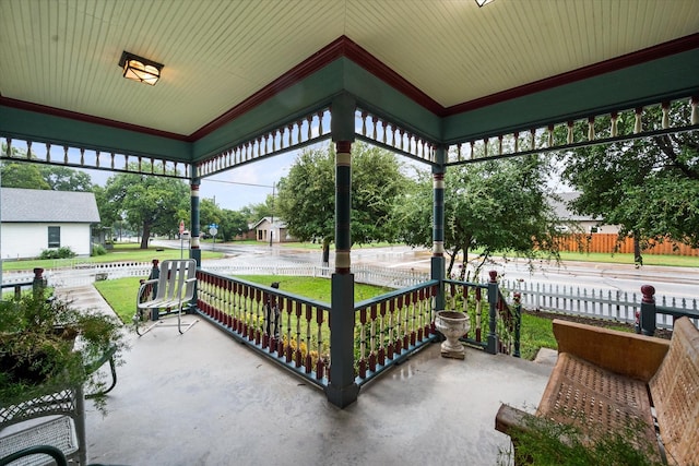 view of patio / terrace featuring covered porch