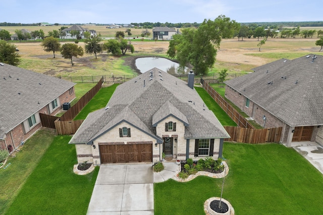 bird's eye view with a rural view