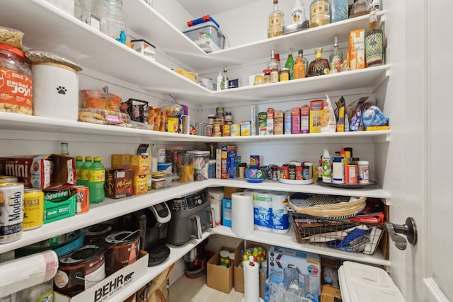 view of pantry