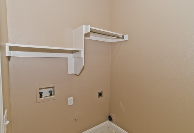 laundry room with washer hookup and hookup for an electric dryer