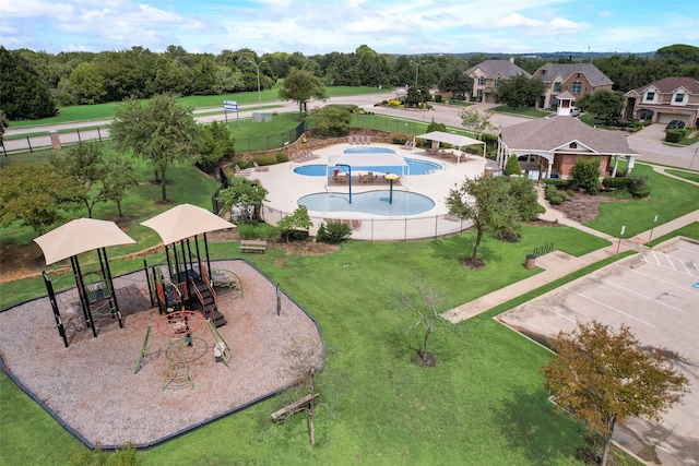 birds eye view of property