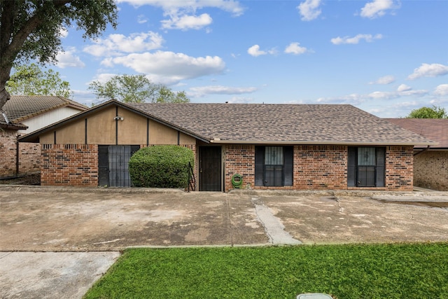 view of single story home