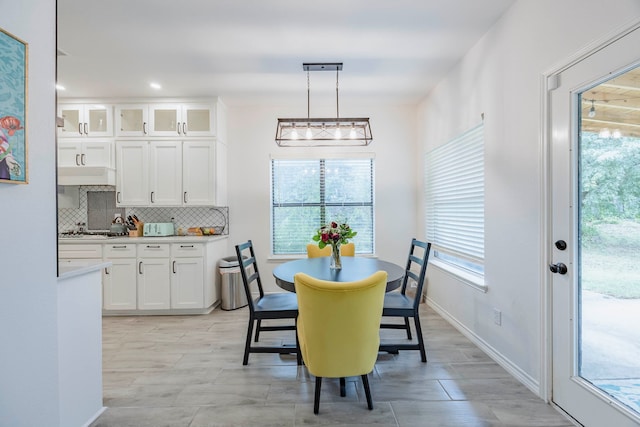 view of dining area