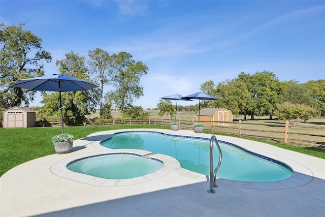 1600 Stanford Ln, Celina, TX 75009 - view of swimming pool with a pool with connected hot tub and a patio