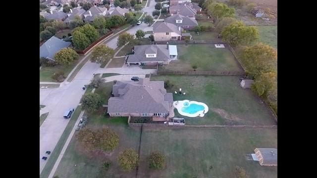1600 Stanford Ln, Celina, TX 75009 - aerial overview of property's location featuring a pool area and nearby suburban area