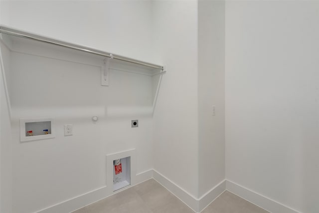 laundry room featuring washer hookup, gas dryer hookup, and electric dryer hookup