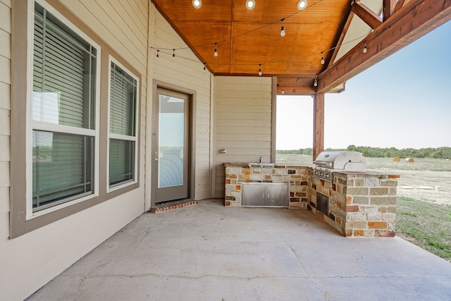 view of patio / terrace featuring a grill and area for grilling