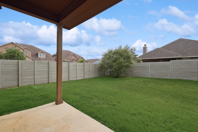 view of yard featuring a patio