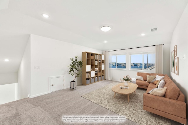 view of carpeted living room