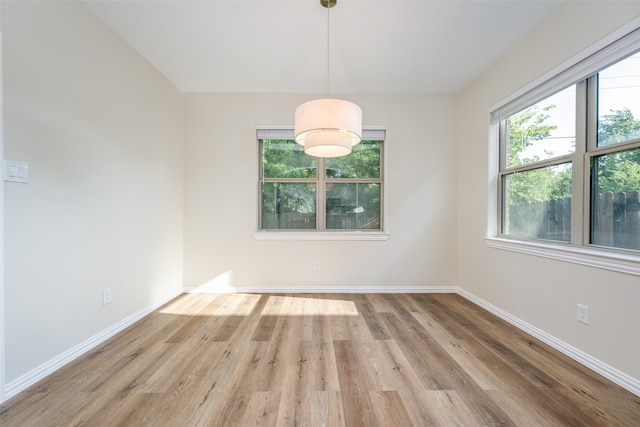 empty room featuring hardwood / wood-style flooring