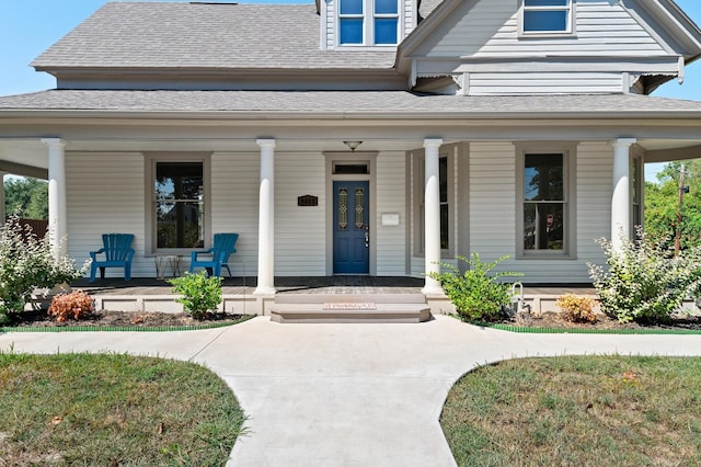 view of front facade with covered porch