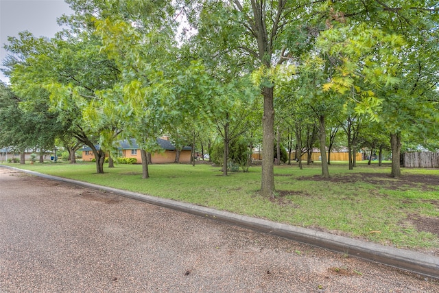 view of home's community featuring a lawn