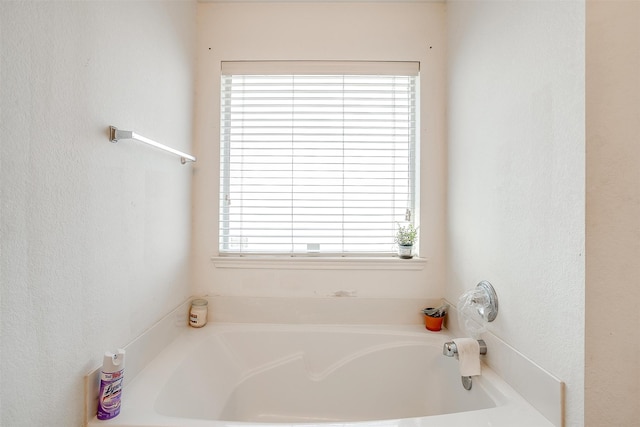 bathroom featuring a washtub