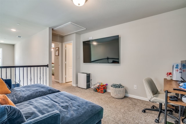 bedroom with carpet flooring