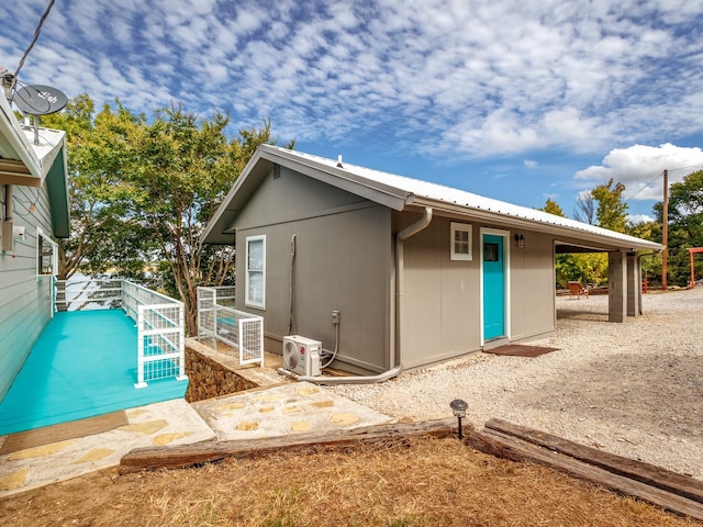 view of property exterior featuring ac unit