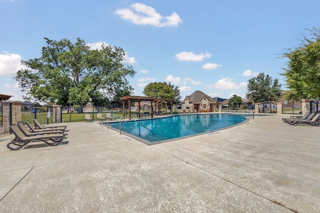 view of pool with a patio area