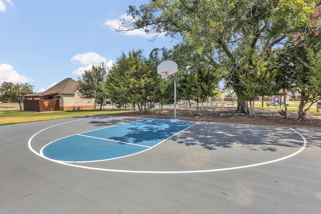 view of basketball court