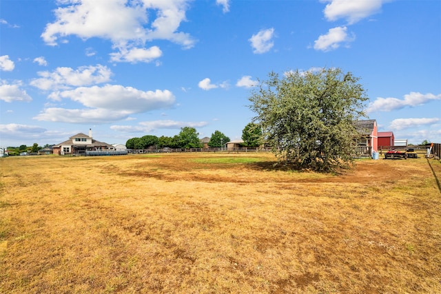 view of yard featuring a rural view