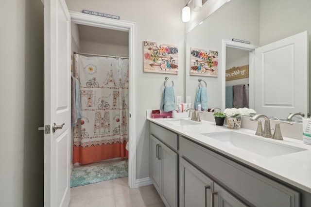 bathroom featuring vanity, toilet, and a shower with curtain